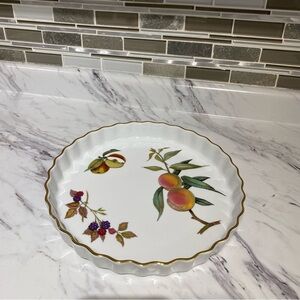 Vintage Royal Worcester Evesham oven to tableware pie / flan dish